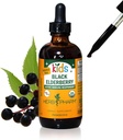 Herb Pharm Kids Certified-Organic Alkohol-Free Black Elderberry Glycerit Tekutý extrakt, 4 Ounce