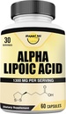 Alpha Lipoic Acid Kapsule 1300mg per serviceing - 30 Servírovanie na fľašu - Antioxidant Podpora pre celkové zdravie