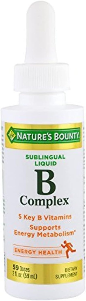 Nature's Bounty B Complex s B12 Sublingual Liquid Fast Acting Dietary Supplement 2 unca
