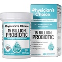 CHOICE lekára začiatočné probiotiká 15 miliarda CFU - 6 rôzne kmene a organické prebiotiká, navrhnutý pre celkové trávenie zdravie a podporu príležitostné zápcha, hnačka, plyn a vdýchnutie