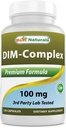 Najlepšie Naturals DIM doplnok 100 mg 120 Kapsule, DIM od Estrogen Metabolizmus a vyváženie, Pre Menopause, Body Building, PCOS & Hormonal Akné