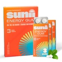 SUNII ENERGY GUM - New Quick Boost Energy & Focus - 50mg Caffeine Gum - Vitamins B6 & B12, Taurine, Vegan, No Sugar, Zero Calorie, Fresh Mint Taste - Rýchlejšie ako Chews, Drinks, Gels & Pills (24ks)