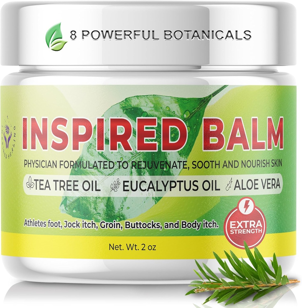 Extra sila Tea Tree Balm pre pleť - atléty noha krém - Jock svrbenie krém pre mužov a ženy - Ringworm krém - Ideálne pre svrbenie, suchá koža - rýchlo pôsobiaci lekár Formulovaný Tea Tree nohy krém (2oz)
