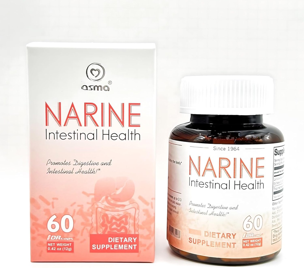 Asma Narine Intestinálne zdravie Probiotické Supplement 60 Kapsule Bez laktózy