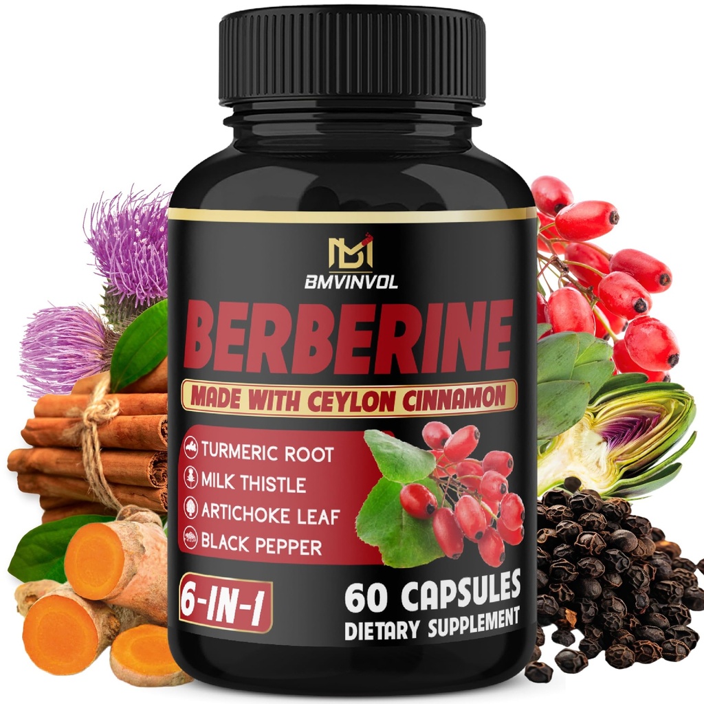 Berberine so škoricou, kurkumou, mliekárnou bodliak, artičoky, čierne korenie - 60 gróf - balenie po 1