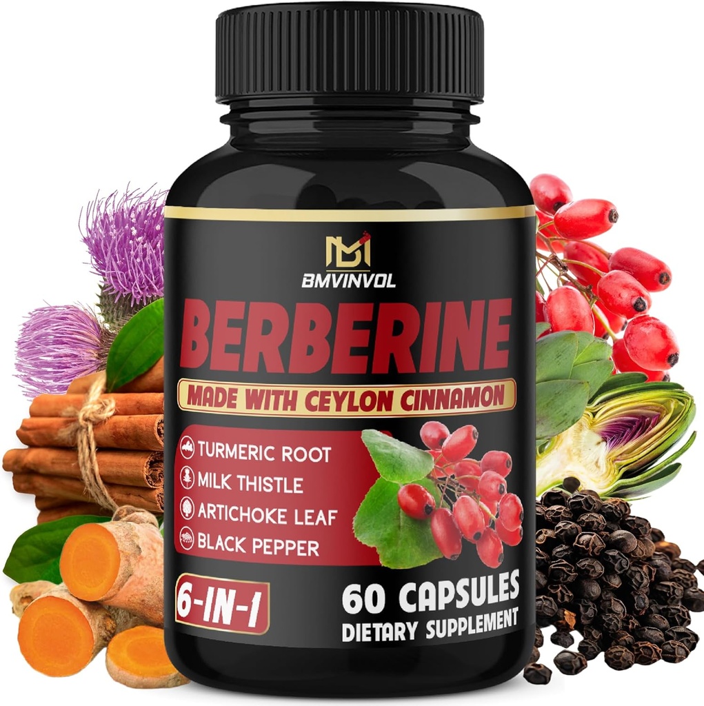 Berberine so škoricou, kurkumou, mliekárnou bodliak, artičoky, čierne korenie - 60 gróf - balenie po 1