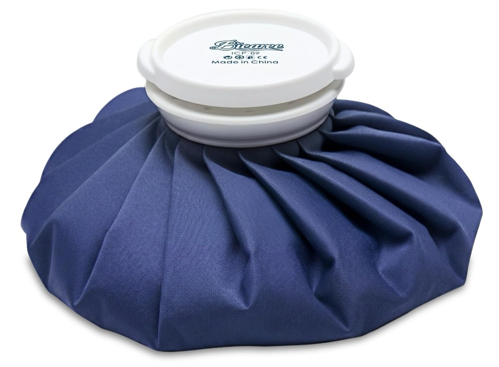 BICAREE Ice Pack for Injuries Reusable, Ice Bags Hot Water Bag for Hot & Cold Therapy and Pain Relief with Cover, No-Leak Elastický priedušný Ice Bag, Veľkosť 9"
