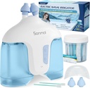 Sonmol Electric Nasal Irrigation System (Zavlažovanie nosa, modrá), Čistič nosa pre sinus dospelý, samočističe nosovej čistiace s 50 paketov saline