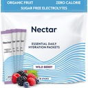 Nektárové hydratačné balíčky - Electrolytes prášok balíčky - bez cukru alebo kalórií - organické ovocie tekuté denne i.v. hydratačné balíčky na dehydratáciu úľav a rýchlu rehydratáciu (Berry 18 balíček)