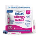 Dr. Kids Detská alergia medicína s difenhydramínom - vopred namerané injekčné liekovky na jedno použitie, Detské antihistaminikum pre kýchanie, Runny nose & svrbenie oči, zmiešané Berry Flavor, 20 Počet (Pack of 1)