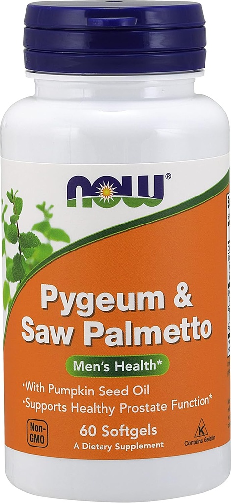 Pygeum & Saw Palmetto Extract, 25 mg/80 mg, 60 Sgels by Now Foods (Stock of 2)