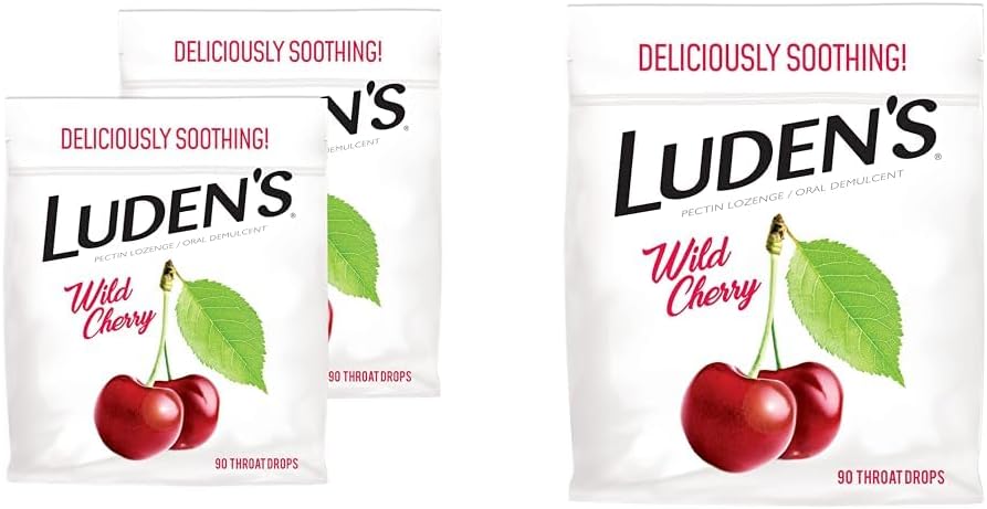 Ludens Wild Cherry Throat Drops, balenie po 2, 90 Drops Každý pre úľavu od bolesti hrdla