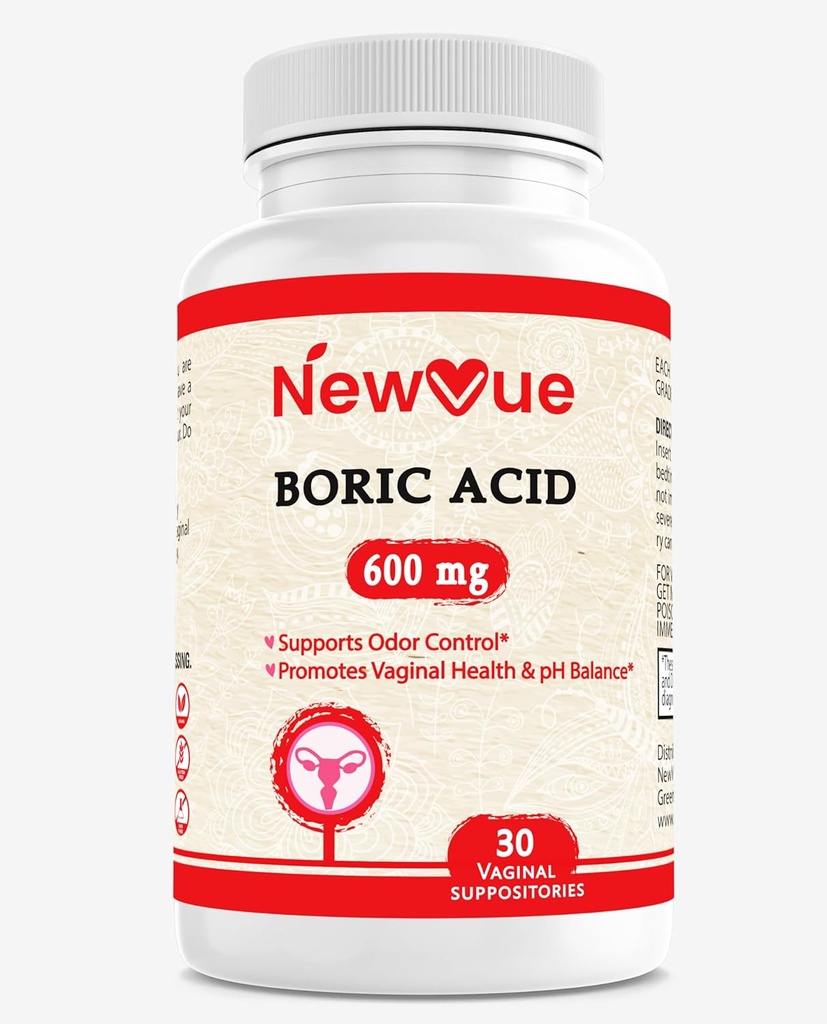 Kyselina boritá Vaginálne domnienky - 100% Pure Made in USA - Intimate Health Support (30 gróf)