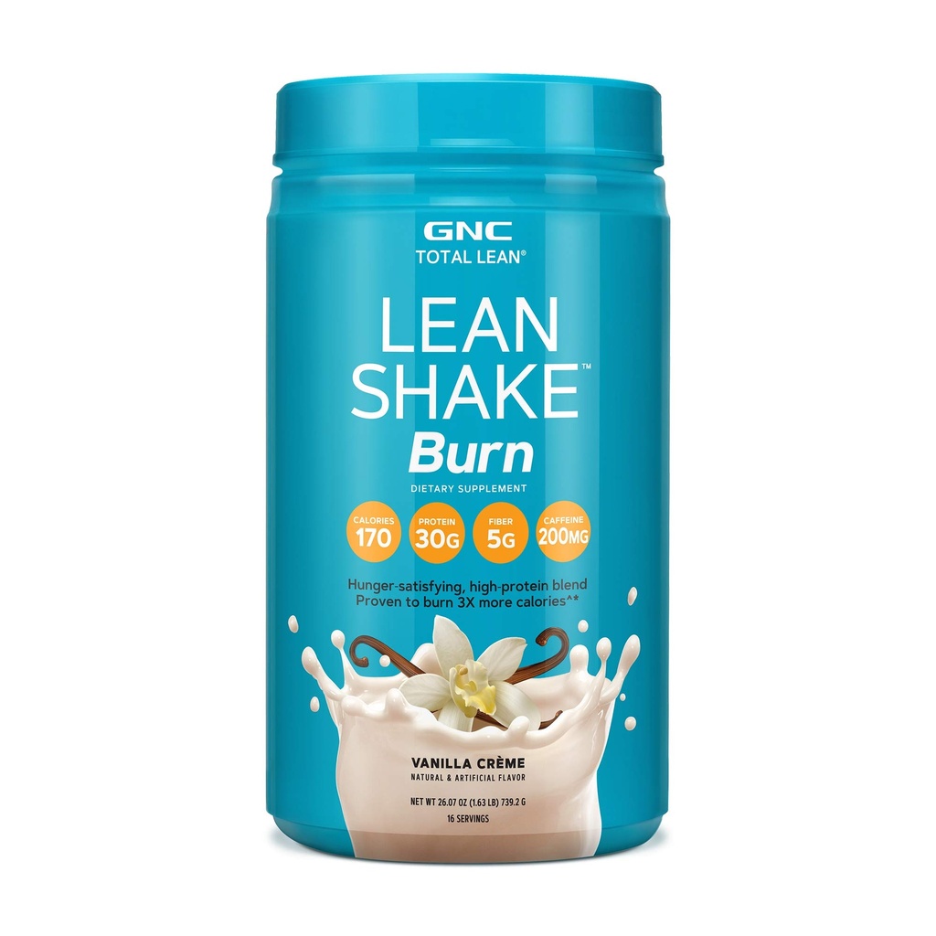 GNC total Lean Lean Shake Burn - Vanilla Crème (16 Servings)