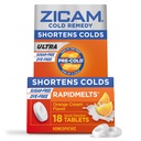 Zicam Ultra Cold Remedy Zinok Rapidmelts, Orange Cream Chute, Homeopatické, Cold Skrátenie Medicína, Skráti studenú dobu trvania, bez cukru, Farbivá, 18 Počet