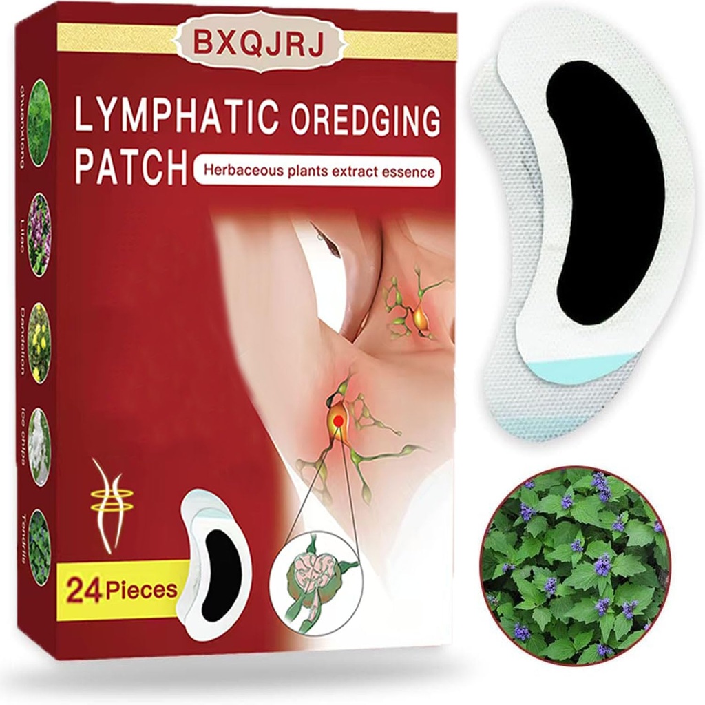 Lymfatická odvodňovacia patch, herbal Lymph Nodes Patch, herbal Lymphatic Drainage Care Patch, Lymfatická odvodňovacia patche, Lymfatické uzly Patch, Lymfatická masáž [24PCS]