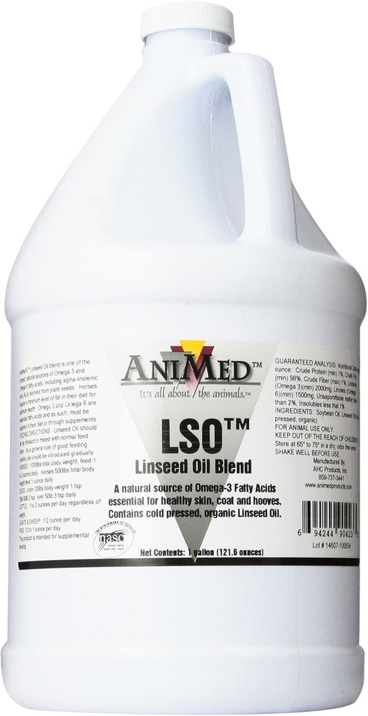 AniMed Lso ľanový olej zmes pre kone, 1-gallon