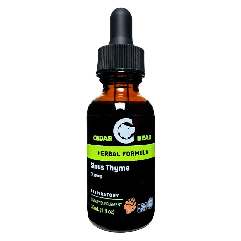 Cedar Bear Sinus Tyme a Liquid bylinné doplnok, ktorý podporuje jasné fungovanie v hriechy a zvyšuje imunitné funkcie 1 fl oz / 30 ml
