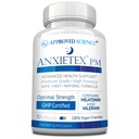 Schválená veda Anxietex Night - Jednoduché starosti a nespokojnosť, dobre spánok - Valerián, vášeň Kvet, harmanček - 30 Kapsule - Vegan Supplement - Made in The USA