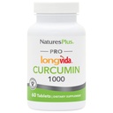 NaturesPlus PRO Longvida Curcumin 1000 mg - 60 tabliet - Podporuje zdravú bezplatnú radikálnu ochranu - non-GMO, Vegan & Gluten Free - 60 porcií