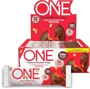 JEDNOTLIVÉ proteínové tyčinky, arašidový maslový pohár, bez lepku s 20g proteínom a 1g cukru, kokosové spony, 2,12 oz (12 počet)