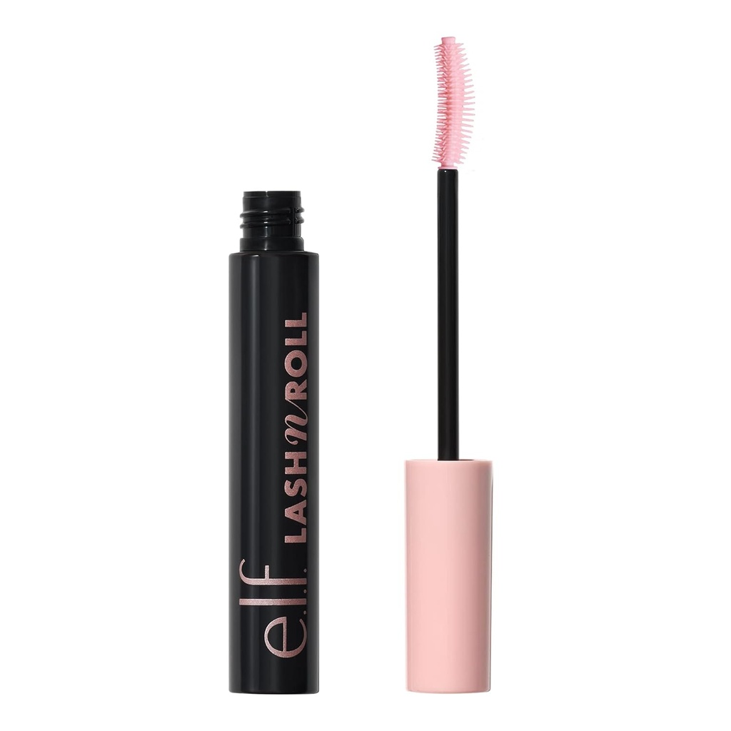 E.l.f. Lash 'N Roll Mascara, Curling Mascara Pre Viditeľne zdvihnúť Lashes, Výťahy a oddeľuje Lashes. Long-Lasing Formula, Vegan & Cruelty-Free, Pitch Black
