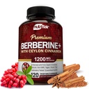 NutriFlair Premium Berberine HCL 1200mg, 120 Kapsule - Plus Pure True Ceylon škorica, Berberine HCI Root Doplnky - Imunitný systém - prináša Optimálne 8% HCl