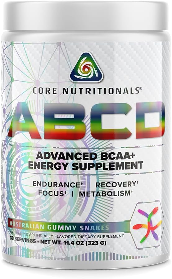 Core Nutritionals Platinum ABCD Advanced BCAA Energy Supplement, Zlepšuje vytrvalosť, zotavenie, a zameranie 30 slúži (Australian Gummy Snakes)