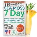 Atlantic Naturals More Moss 7 deň Detox Pečeň, Žlčník a obličky Čistenie - Podpora s púpavkovým koreňom, Mlieko Thitle, Burdock Root, Red Clover, Chanca Piedra - Ananás Flavor Drink Mix (14 oz)