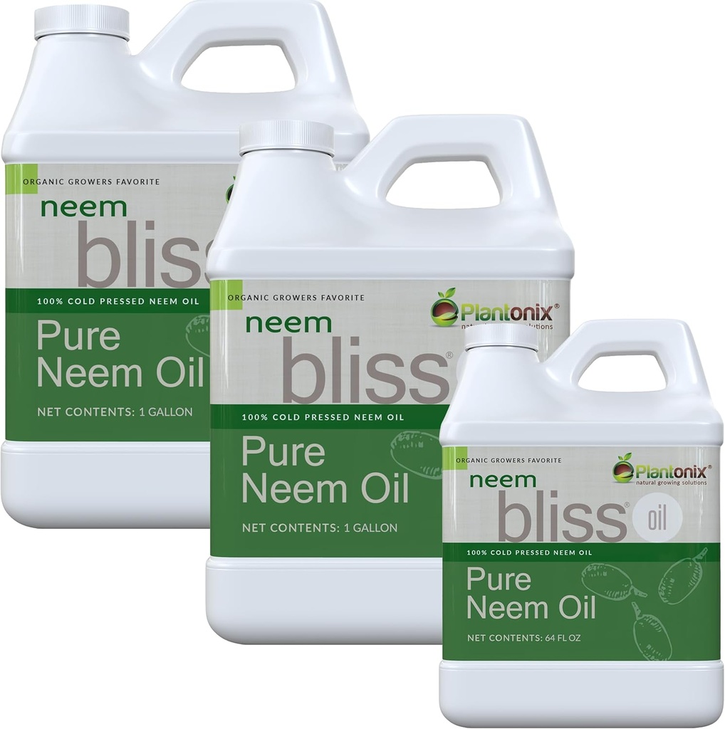 Neem Bliss (2.5 Gallons) - Pure Neem Oil Concentrate - 100% Cold Pressed Neem Oil - All-Natural Neem Oil Concentration - Pure Neem Oil Extract - Nerafinovaný Neem Oil for Hair - Neem Seed Oil Concentration