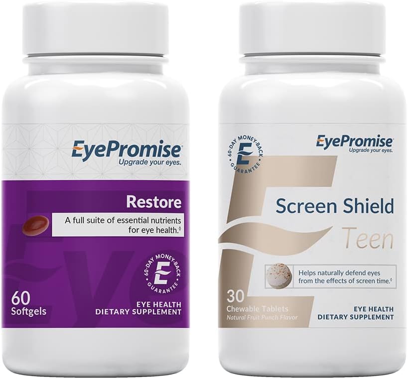 EyePromise Obnoviť makulárnu zdravotné doplnky Screen Shield Teen Žuvacie očné vitamíny