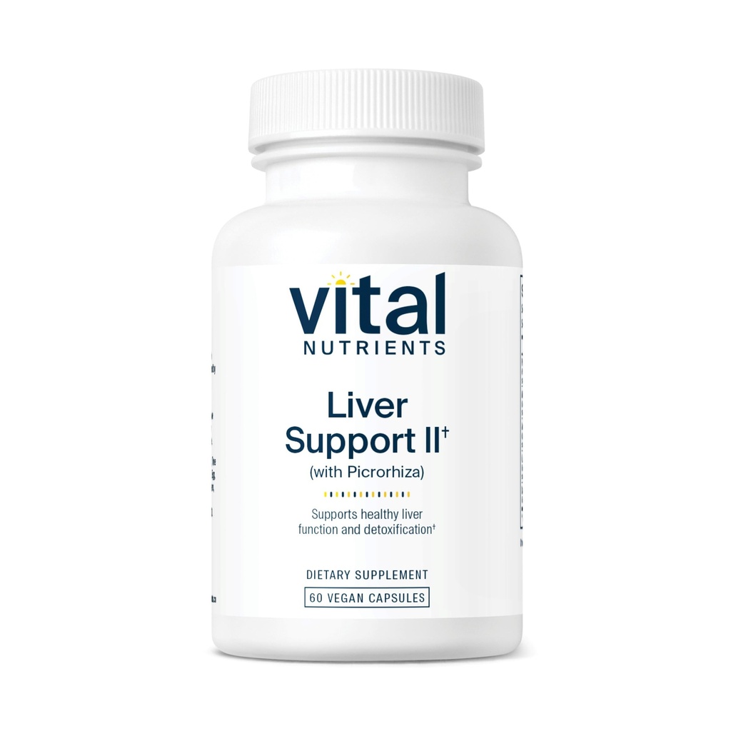 Vital Nutrients Pečeň Podpora II s Picrorhiza, Mlieko korytnačka a Curcumin 