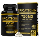 Epikatechin extrakt 750mg per serving - (60 kapsúl) - podporuje Lean svalovina, oxid dusnatý, inhibítor myostatínu, vytrvalosť, vytrvalosť, čerpadlo a zisky - non-GMO a Vegan doplnok - (60 počet)