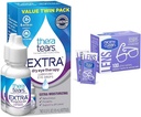 TheraTears Extra suché očné kvapky, 2 gróf & pekný 'n čisté 100 SmudgeGuard Lens Wipes Bundle