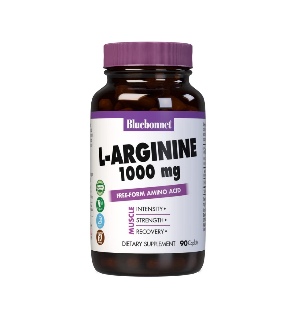 Bluebonnet L-arginín 1000 mg kapsuly, 90