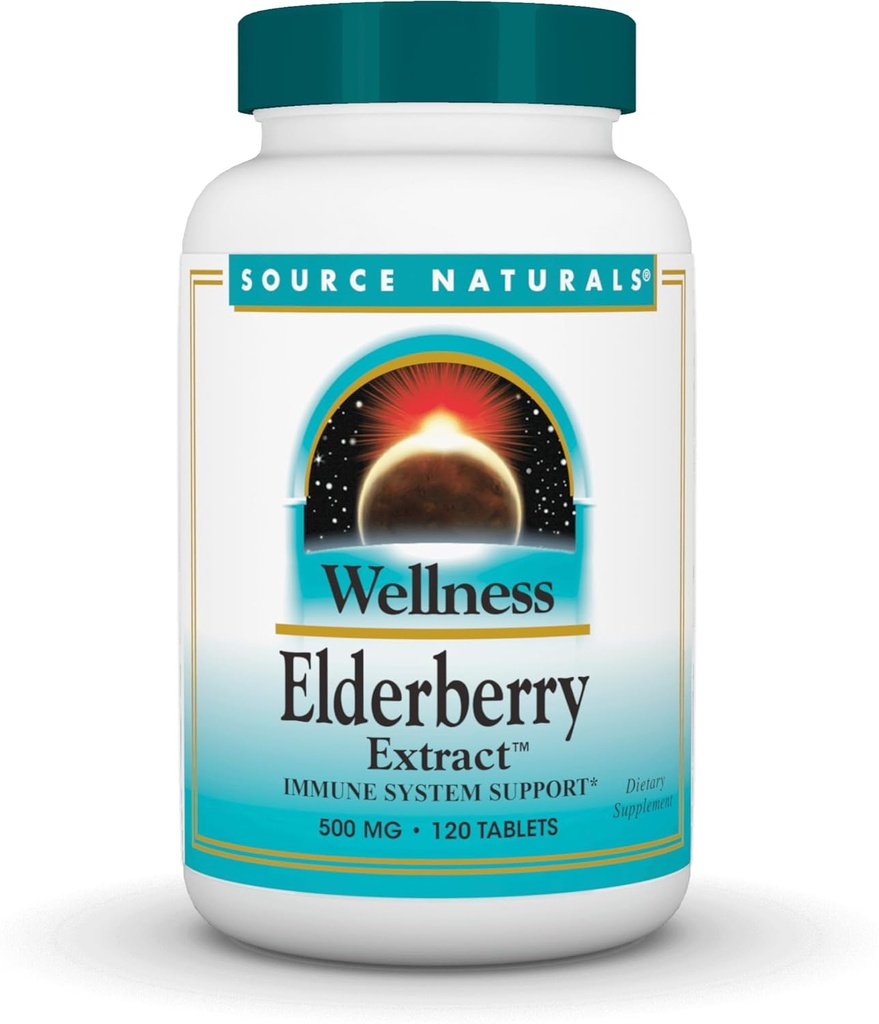Zdroj Naturals Wellness Elderberry Extract for Immune System Support* - 500 mg, 120 tabliet