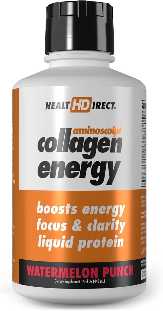 ZDRAVIE PRIAME AminoSculpt Collagen Energy, Vodný melón granátové jablko 15 fl oz Liqu