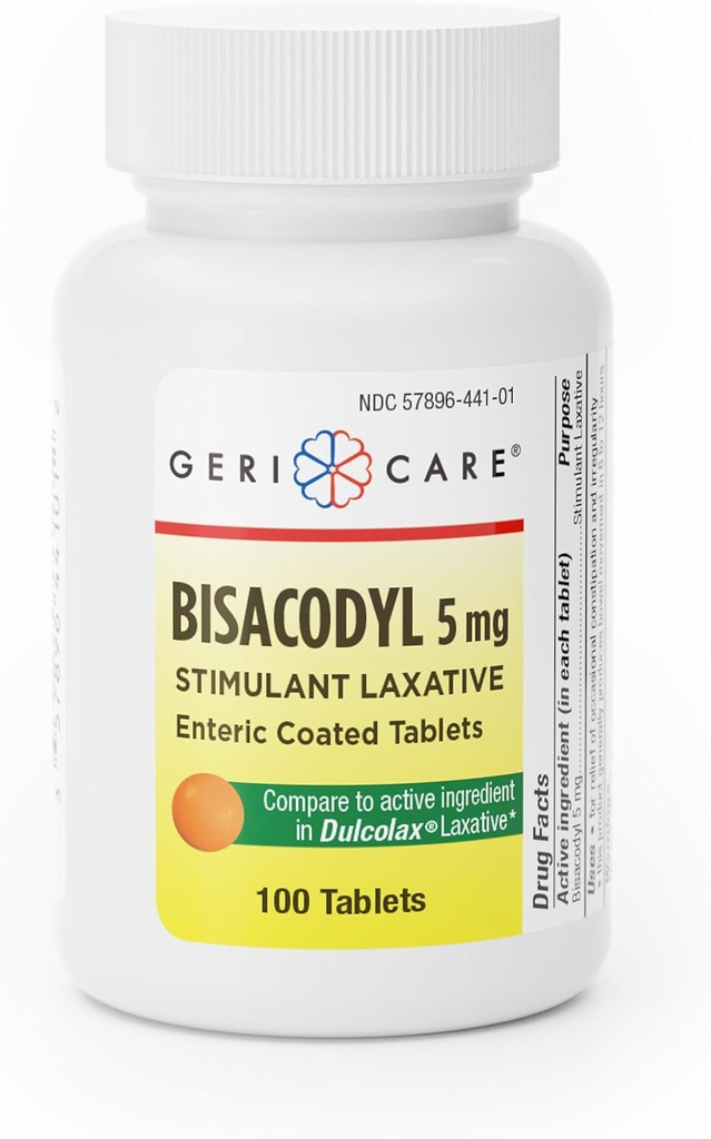 GeriCare Bisacodyl 5 mg Laxatívna tableta potiahnutá lakom 