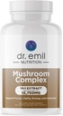 DR. EMIL NUTRItion 10 Mushroom Supplement for Mental Clarity, Focus & Immune Support - Functional Mushroom Nootropic Supplement with Lions Mane Extract, Cordyceps, Turkey chvost & More
