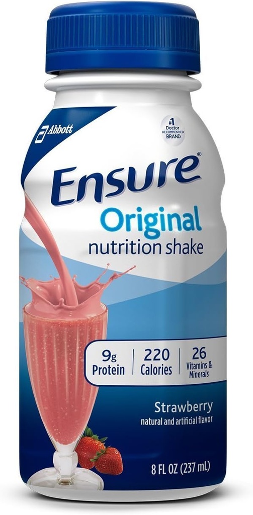 Zaistiť Original Nutrition Shake, Strawberry, 8 Ounces, 6 Počet