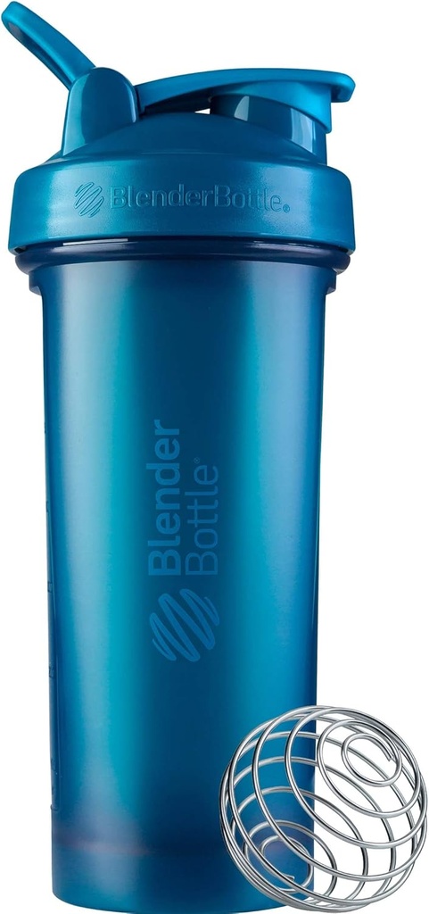 BlenderBottle Classic V2 fľaša Shaker Ideálne pre proteínové Shake a pre cvičenie, 28-Ounce, Ocean Blue