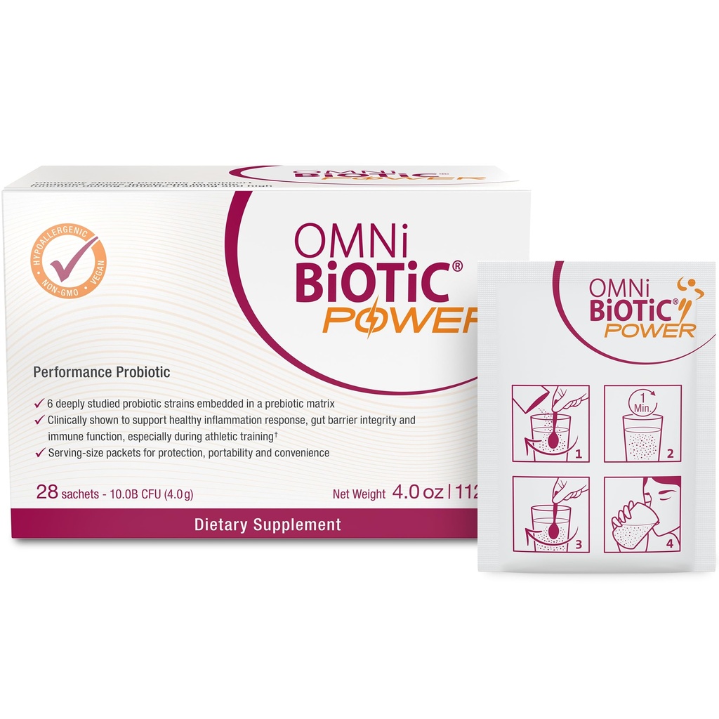Power High Performance Daily Probiotic Supplement - Probiotický prášok s citrátom horečnatým pre aktívny životný štýl - podporuje zdravie Gut, zotavenie svalov a energie - Vegan, non-GMO (30 slúži)