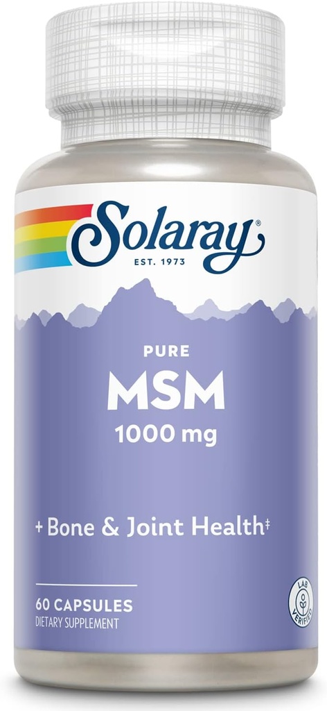 SOLARAY Pure MSM Kapsule, 1000 mg, 60