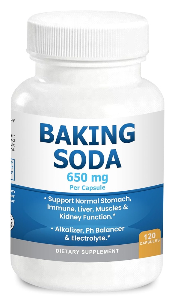 Pečenie Soda Kapsule 650mg Pure Peking Soda Aluminium Free Organic Use. Natural Peking Soda 120 Caps