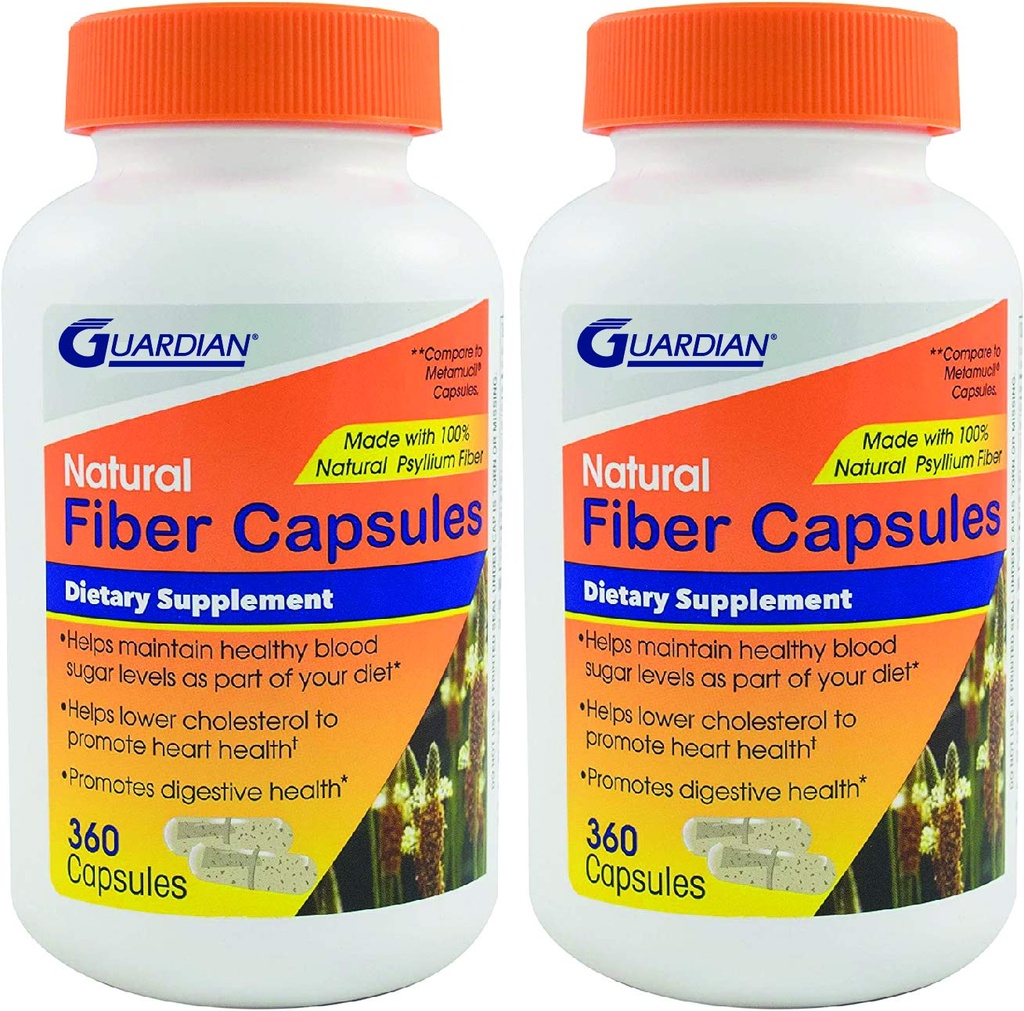 Guardian Psyllium Fiber Kapsule, prírodné Psyllium Husk (720Ct)