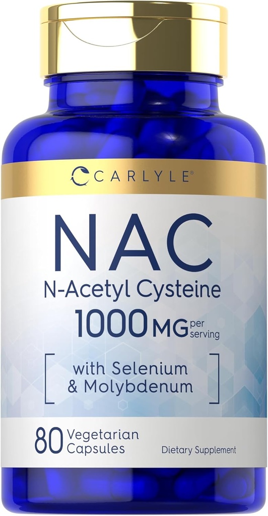 Carlyle NAC Supplement N-Acetyl Cysteine 1000mg 