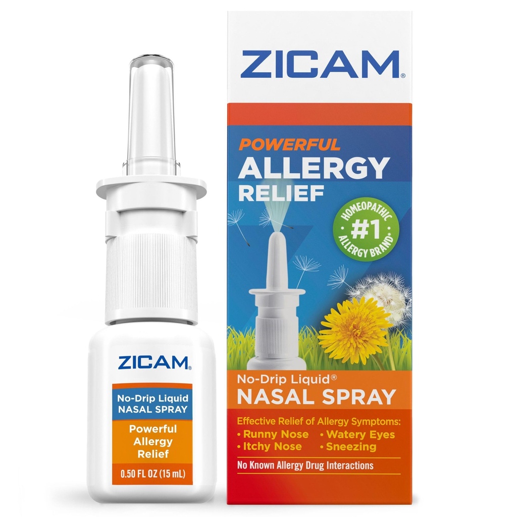 Zicam Alergia Relief No-Drip Tekutý nosový sprej non-Drowsy, 0,5 Ounce