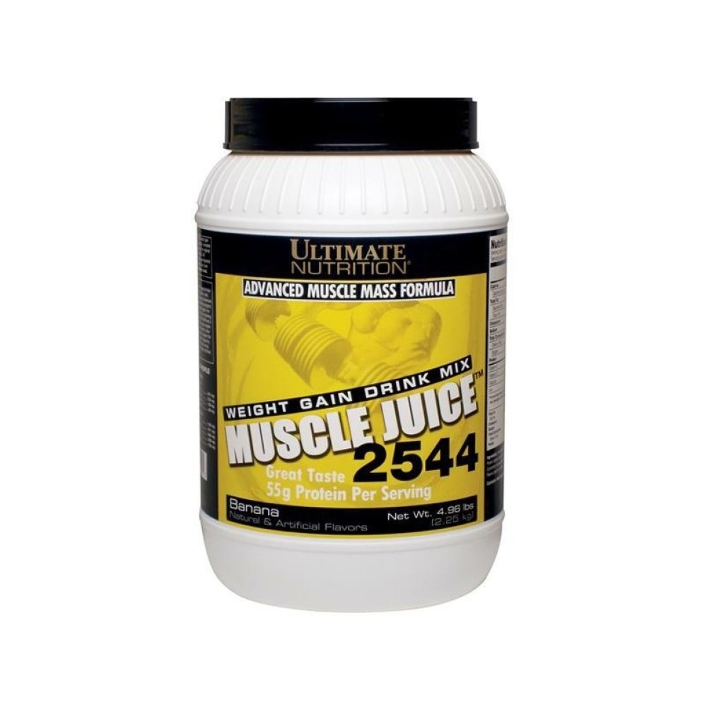 Ultimate Nutrition Muscle Juice, Weight Gain Drink Mix - Mass Gainer Cvičenie Powder pre mužov a ženy - Supplement for Lean Muscle Growth & Immune Support with 55g Protein - Banana, 4.96lb