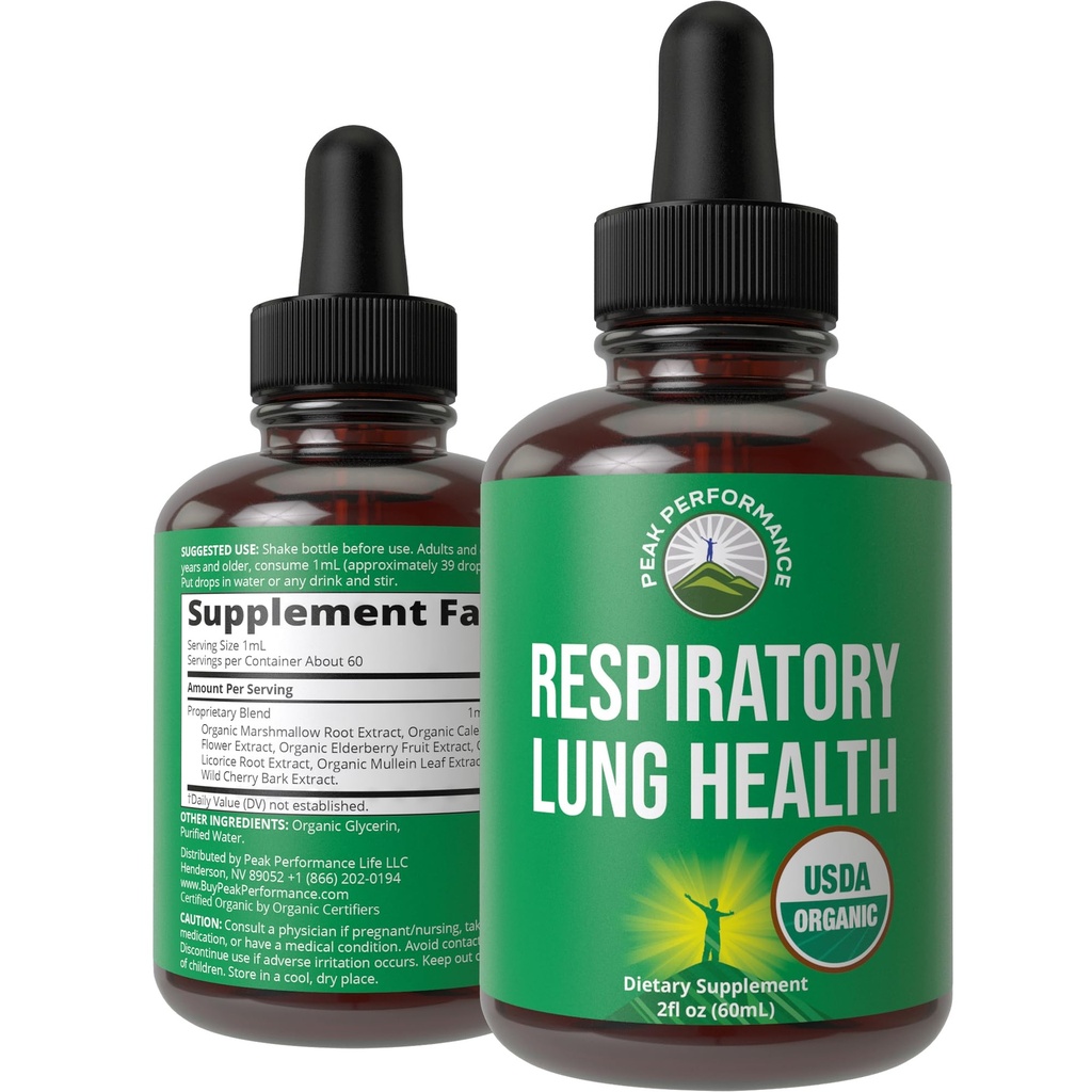 USDA Organic Lung Detox pre fajčiarov a nefajčiarov so 6 špičkovými zložkami. Mullein Leaf, Marshmallow Root, Calendula. Pľúca čistia pre lepšie zdravie dýchacích ciest. Liquid Drops Tinture Supplement