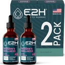 E2H All Natural Women's Wellness, Hormone Balance and PMS Relief with Black Cohosh, Dong Quai and Licorice Root for Hot Flash Relief (2 fľaše)